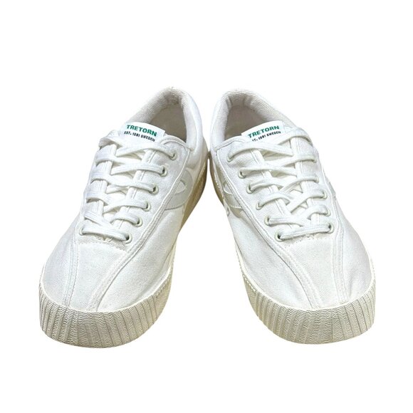 Tretorn Nylite Canvas Sneaker White Size 11 - Picture 1 of 12